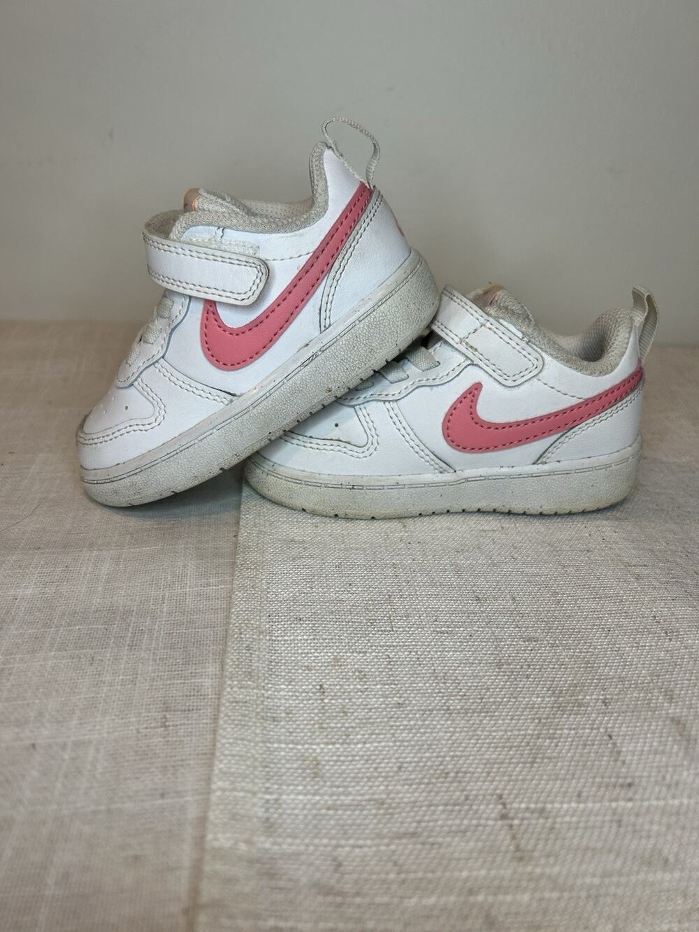 NIke Shoes Girls 6C Court Borough Low 2 Baby Toddler White Pink